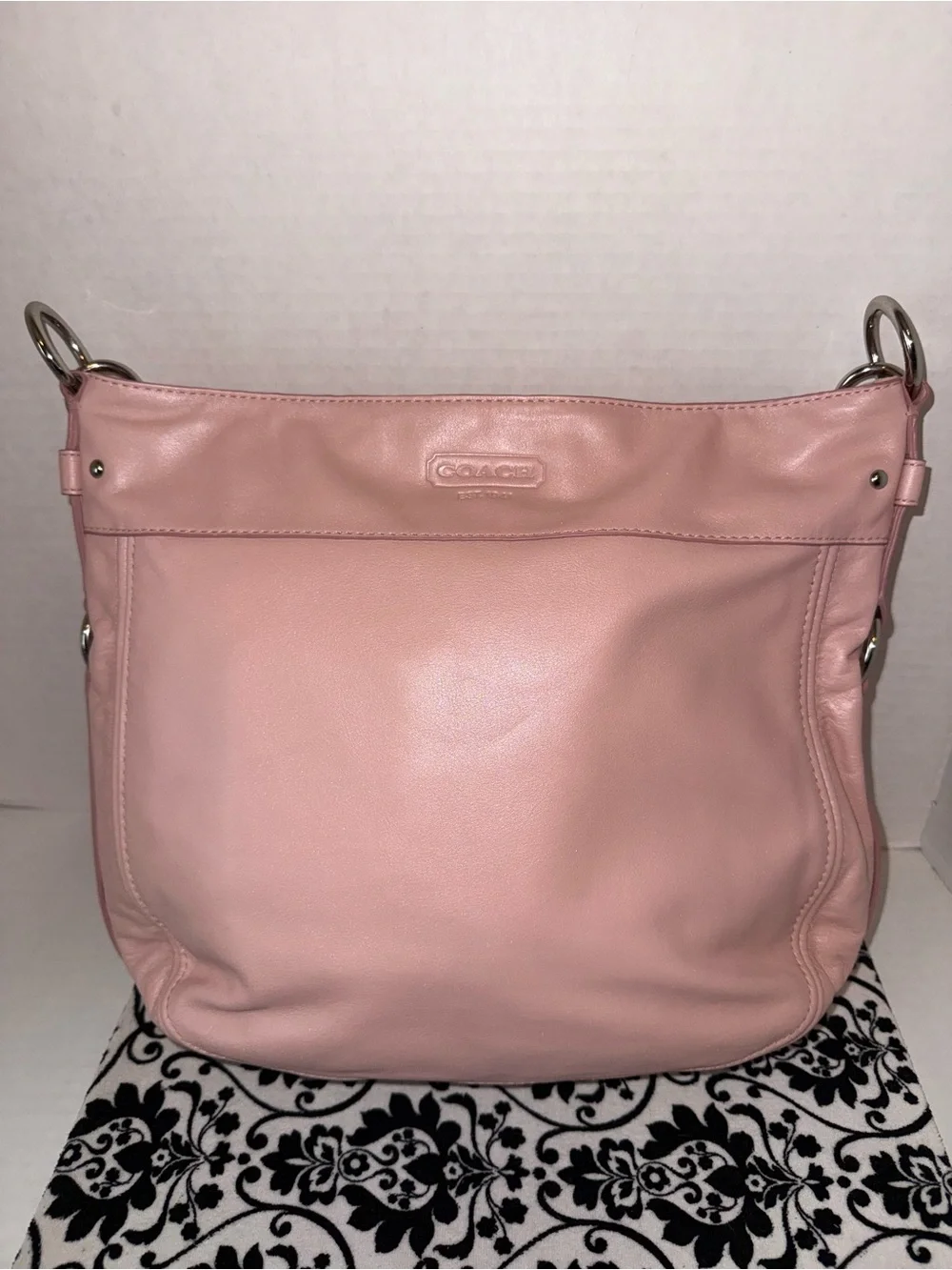 Coach Zoe Blush Pink Leather Crossbody Bag/Hobo - Picture 7 of 8